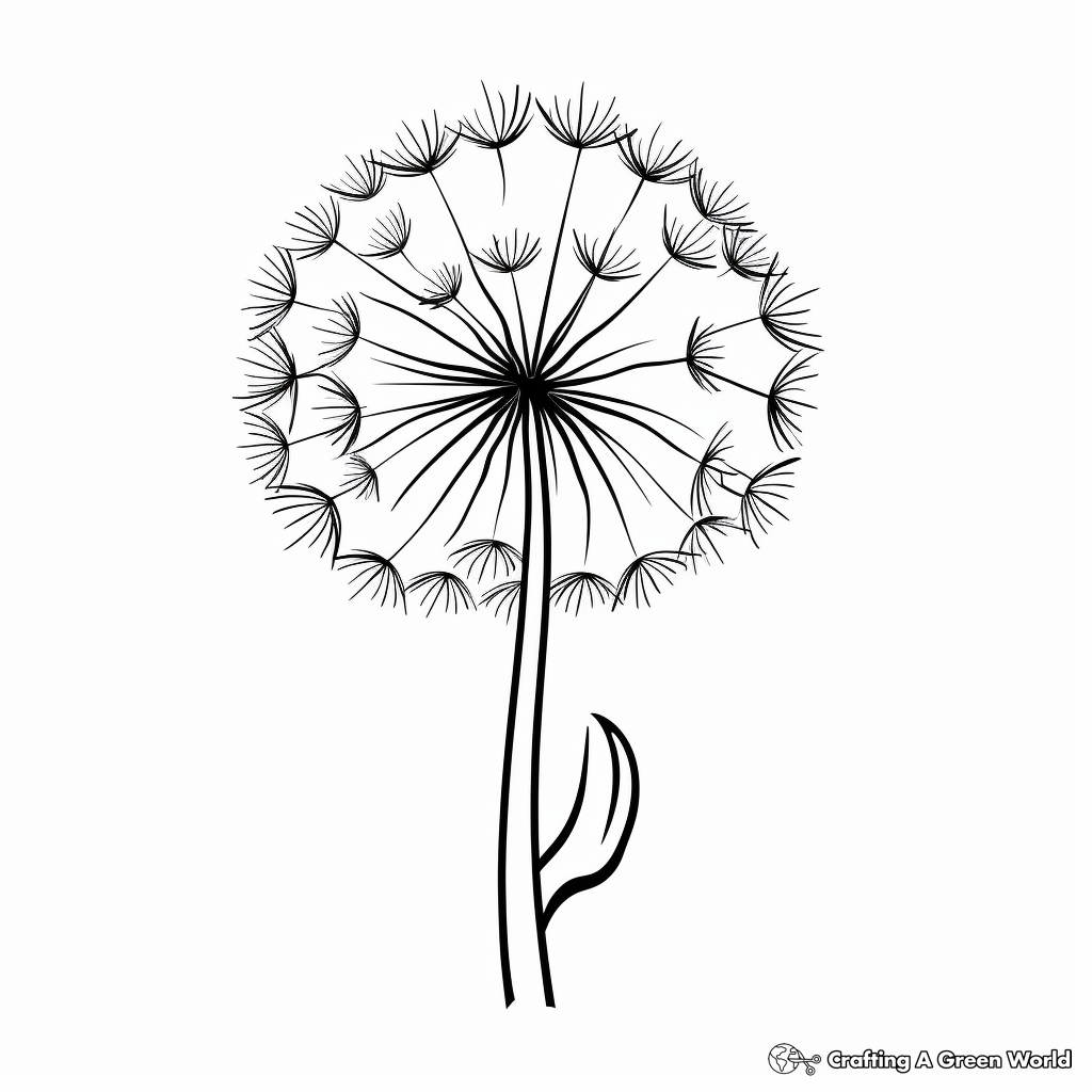 Dandelion coloring pages