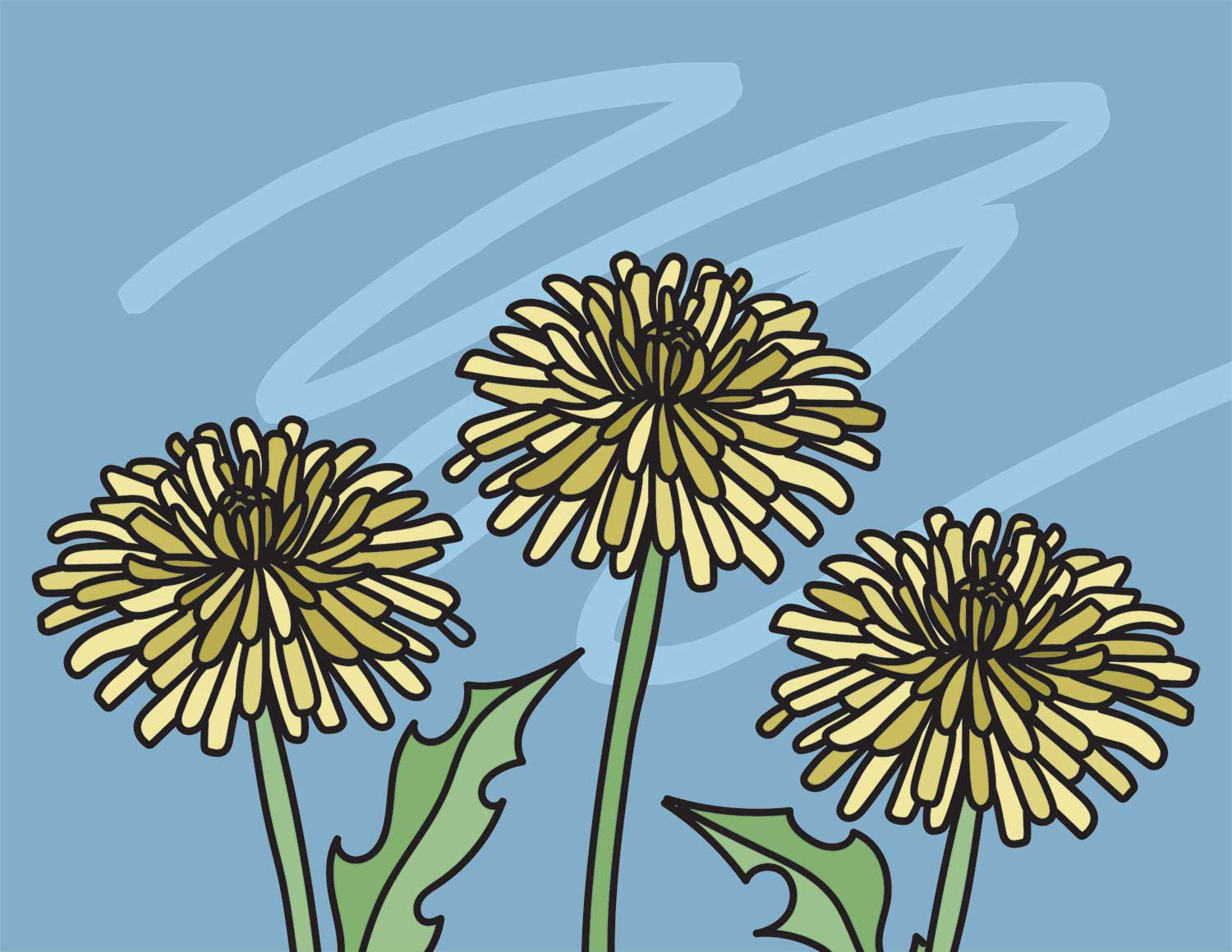 Dandelion coloring pages roaring spork