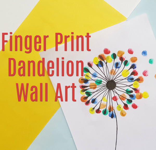 Kids craft â dandelion finger print wall art â craft gossip