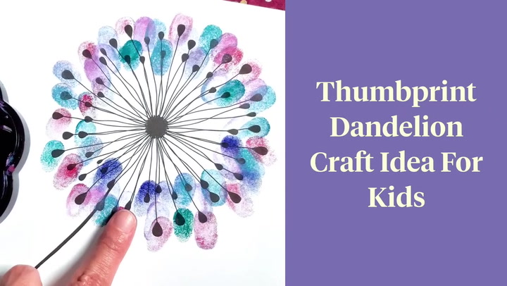 Thumbprint dandelion craft