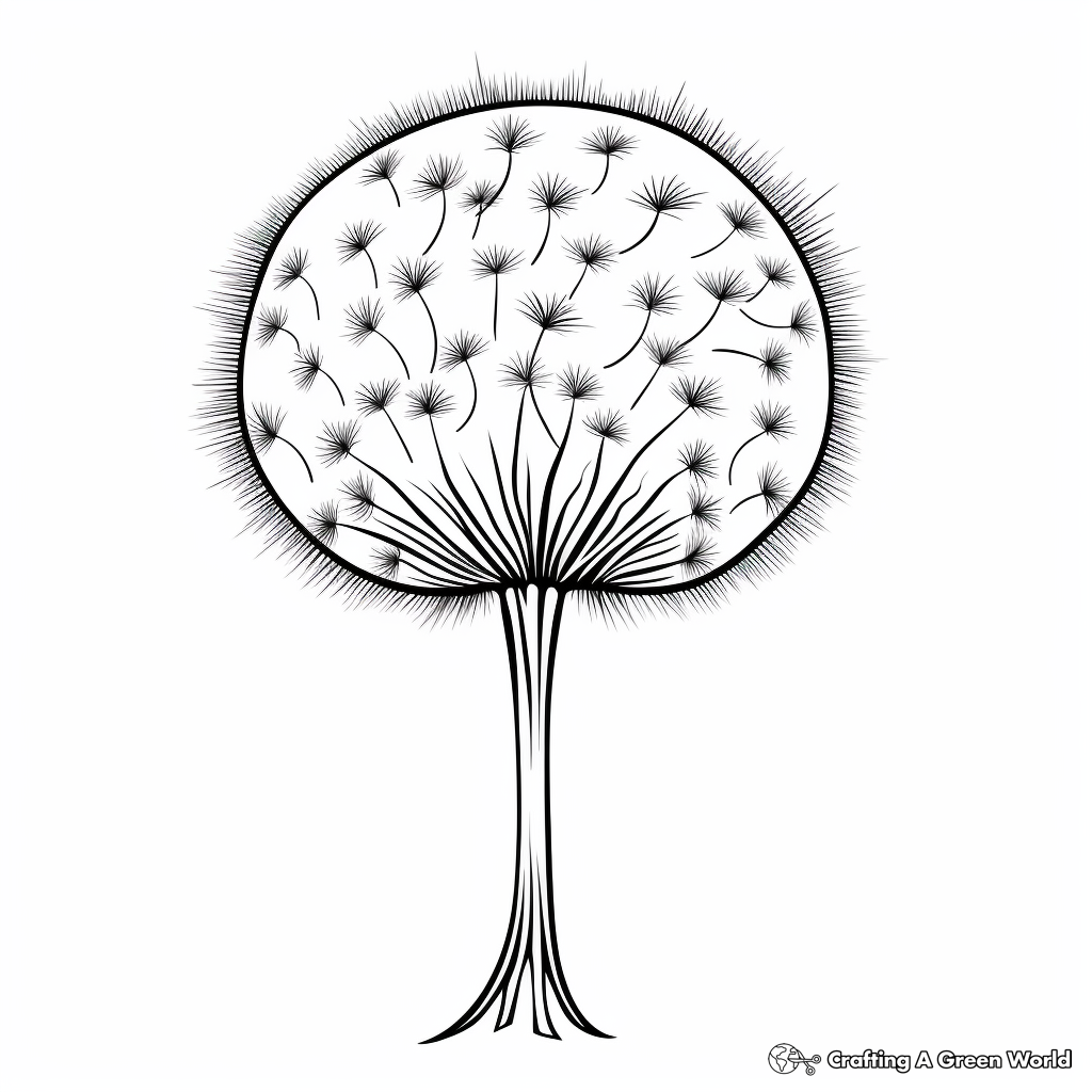 Dandelion coloring pages