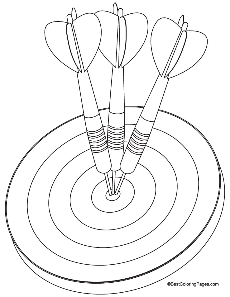 Dart board game coloing page download free dart board game coloing page for kids best coloring pages