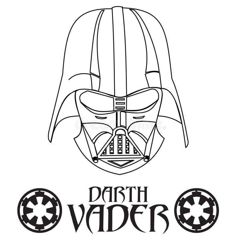 Darth vader star wars vector illustration poster template editorial stock image