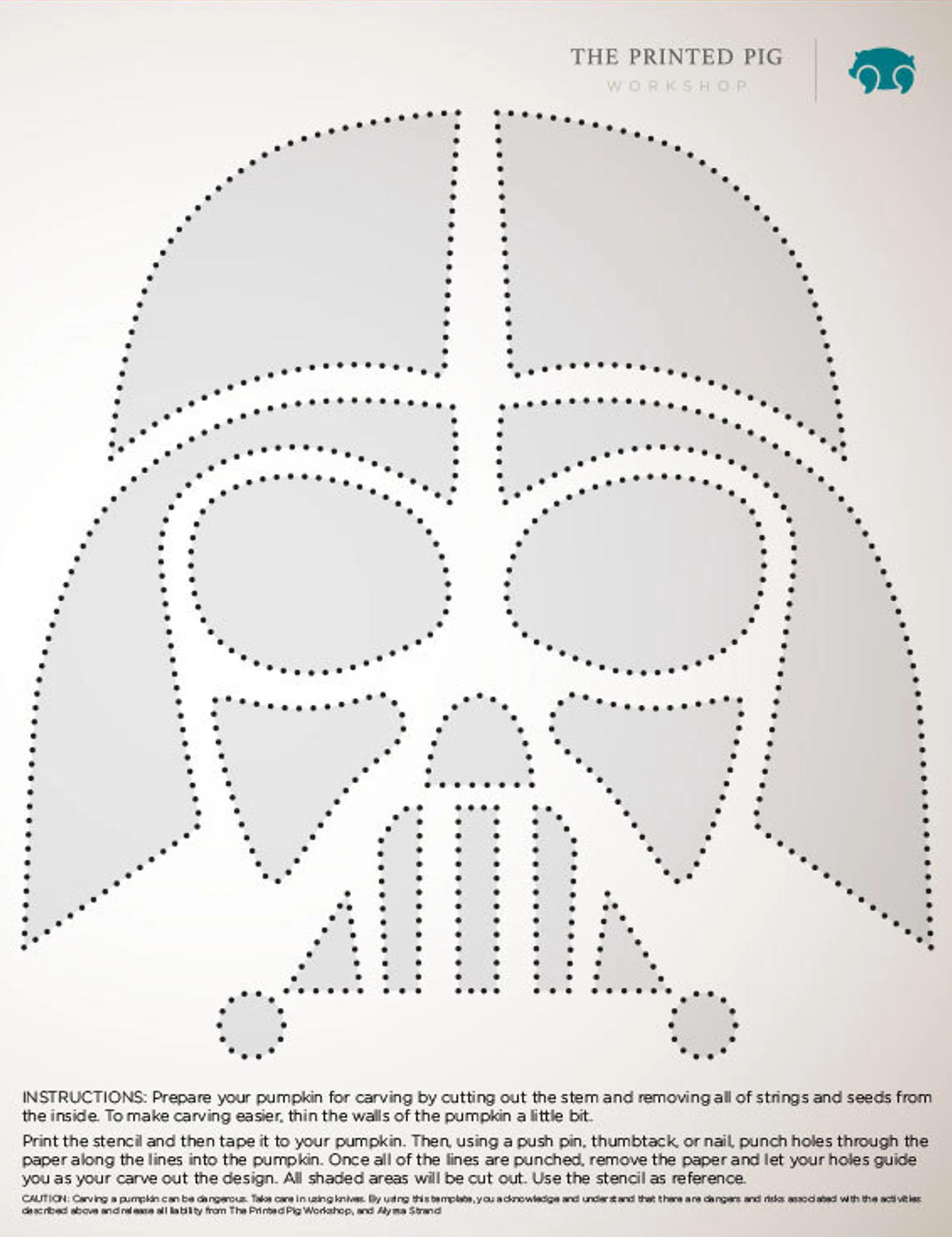 Star wars darth vader free pumpkin stencil