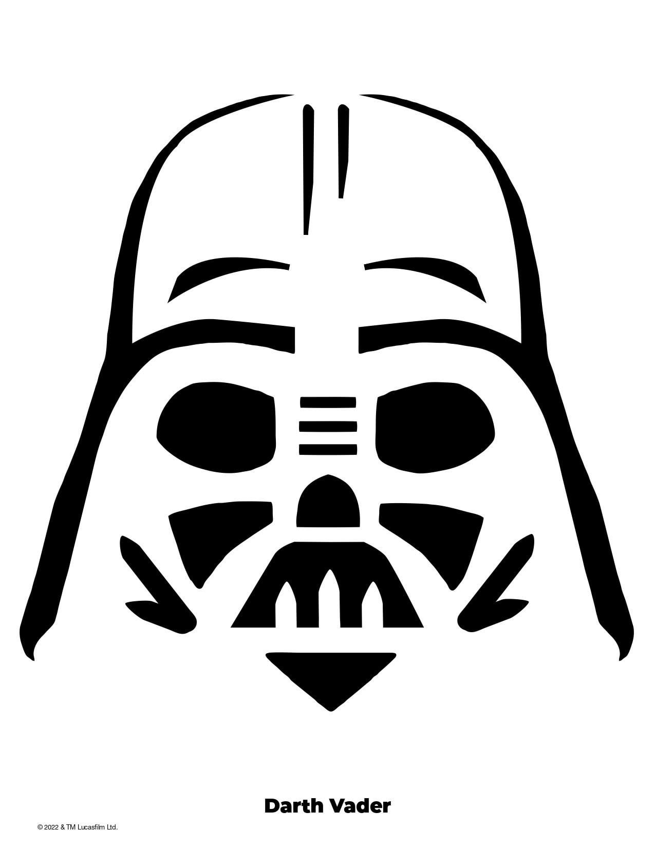 Star wars darth vader free pumpkin stencil