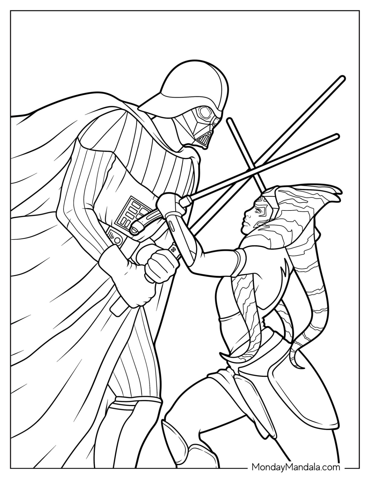 Darth vader coloring pages free pdf printables