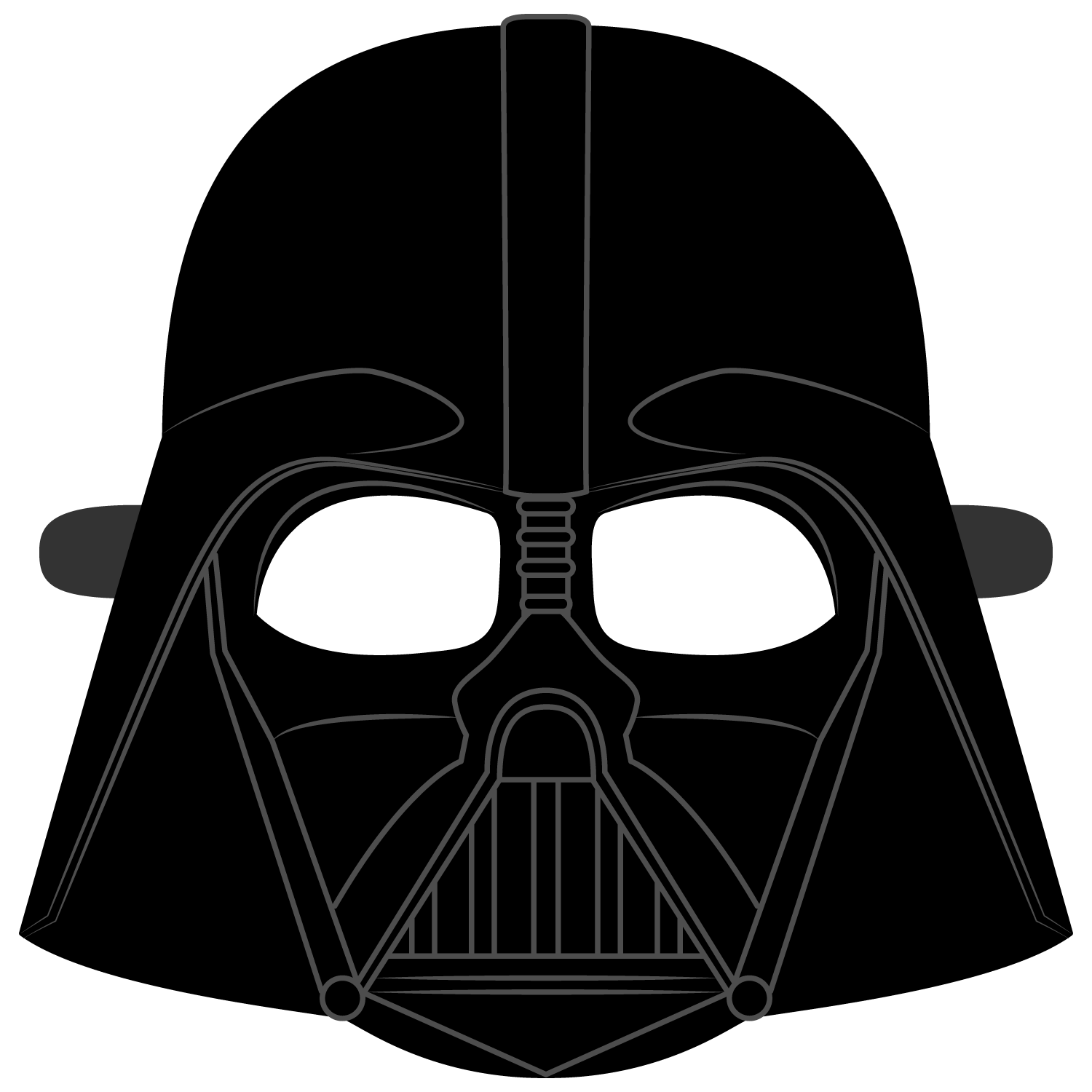 Darth vader helmet mask template free printable papercraft templates