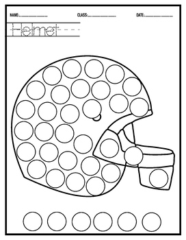Sports coloring pages dot markers
