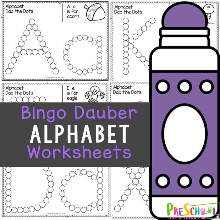 Free printable alphabet do a dot marker worksheets