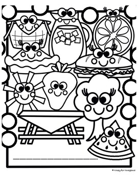 Picnic coloring dauber printables booklet