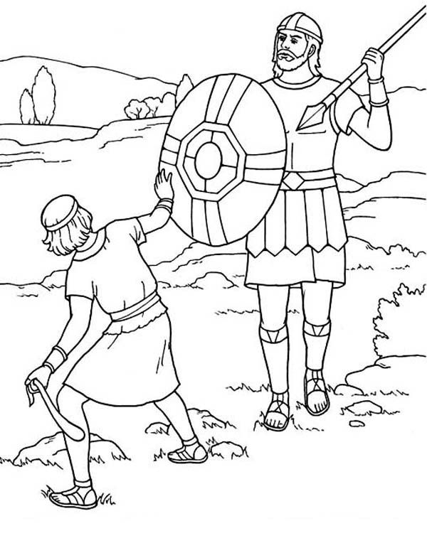 David and goliath coloring pages printable