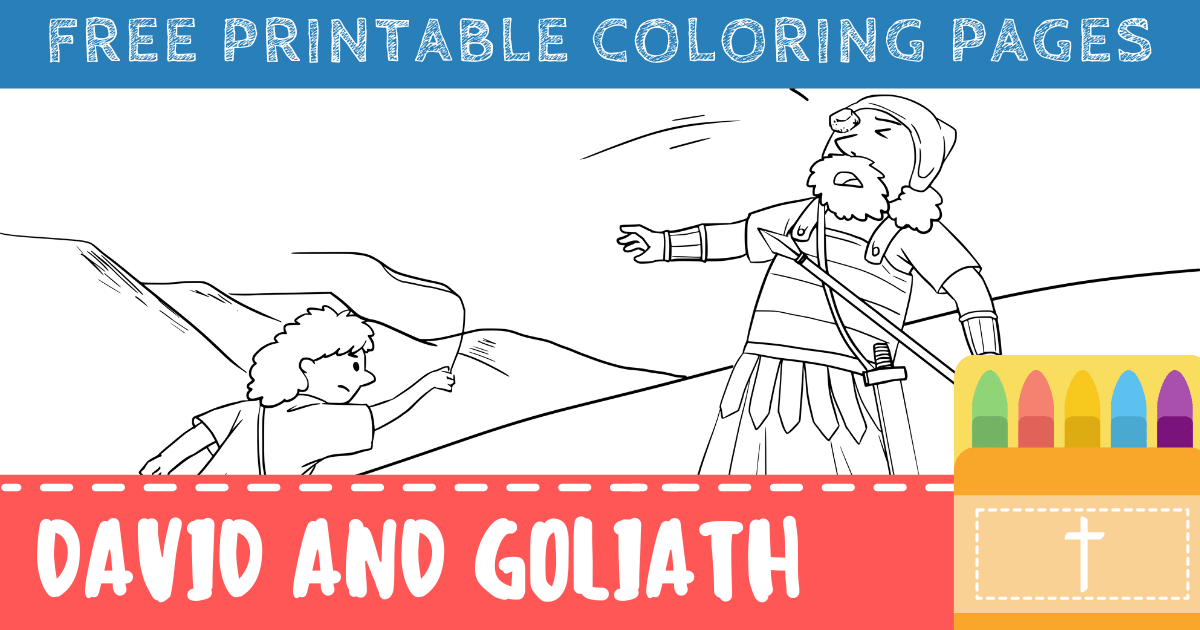 Free printable david and goliath coloring pages for kids â connectus