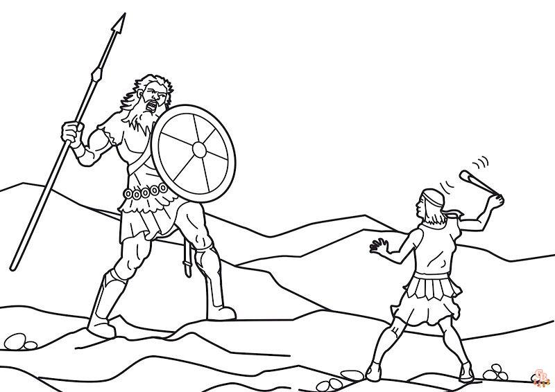 Printable david and goliath coloring pages free for all age