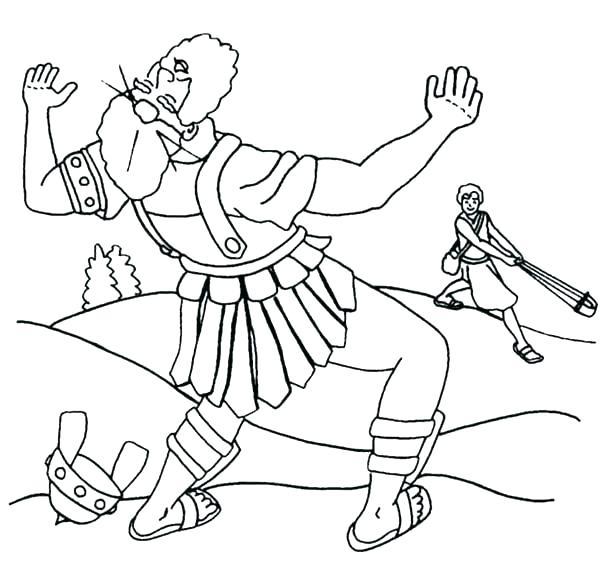 David and goliath coloring pages