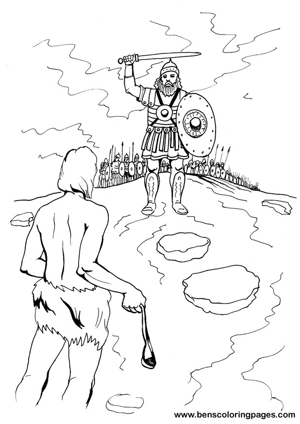 David and goliath coloring book