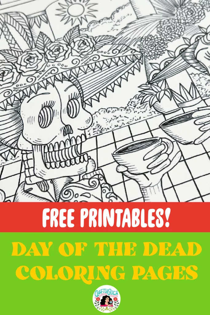 Free day of the dead coloring pages