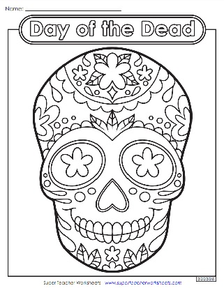 Day of the dead worksheets