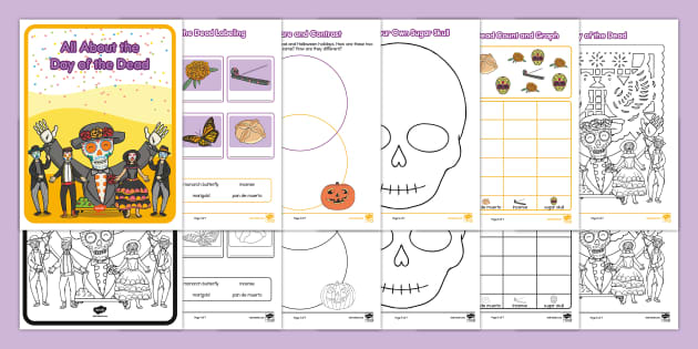 All about the day of the dead activity booklet for k