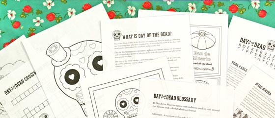 Day of the dead worksheets celebrate today â