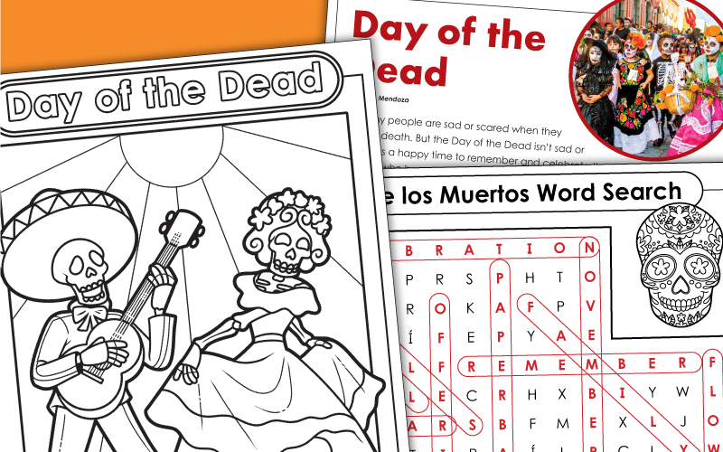 Day of the dead worksheets