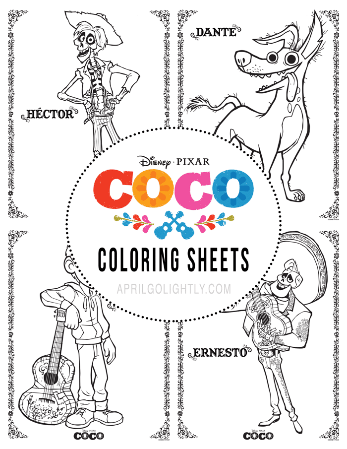 Free disney pixar coco printables