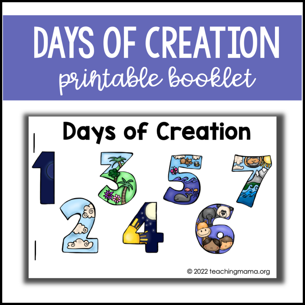 Days of creation printable