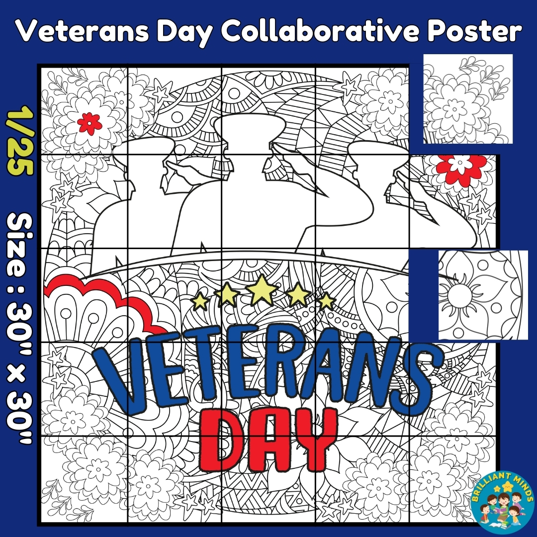 Veterans day collaborative poster art