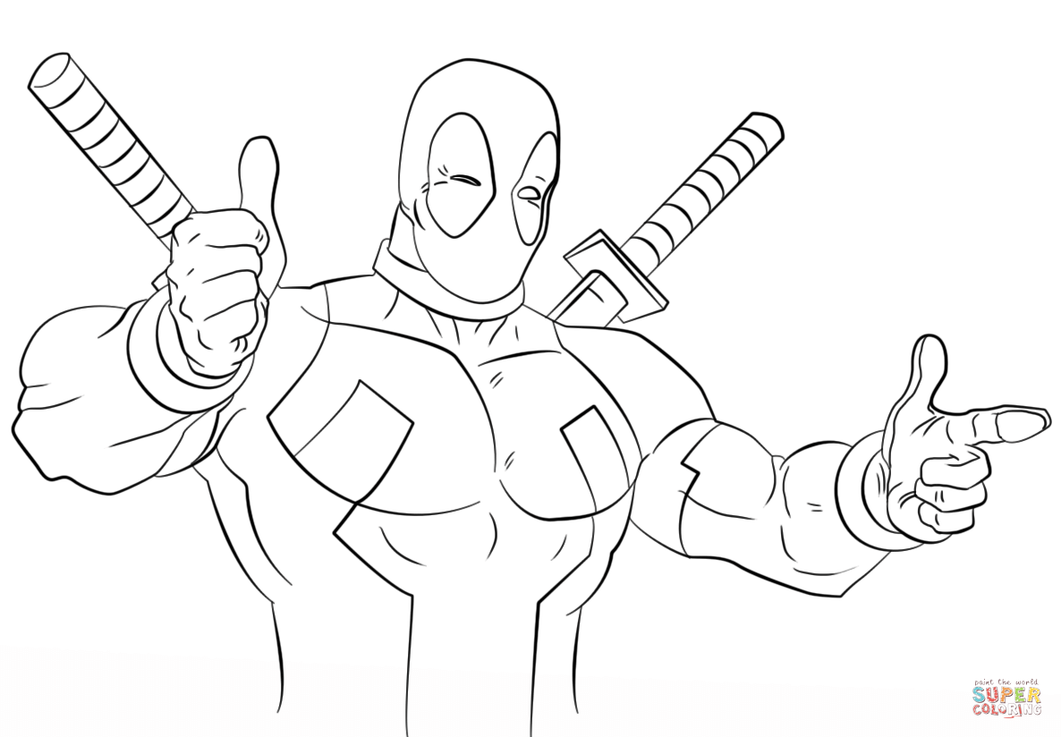 Cartoon deadpool worksheet