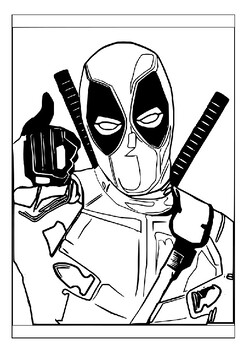 Immerse in marvel magic printable deadpool coloring sheets collection for kids