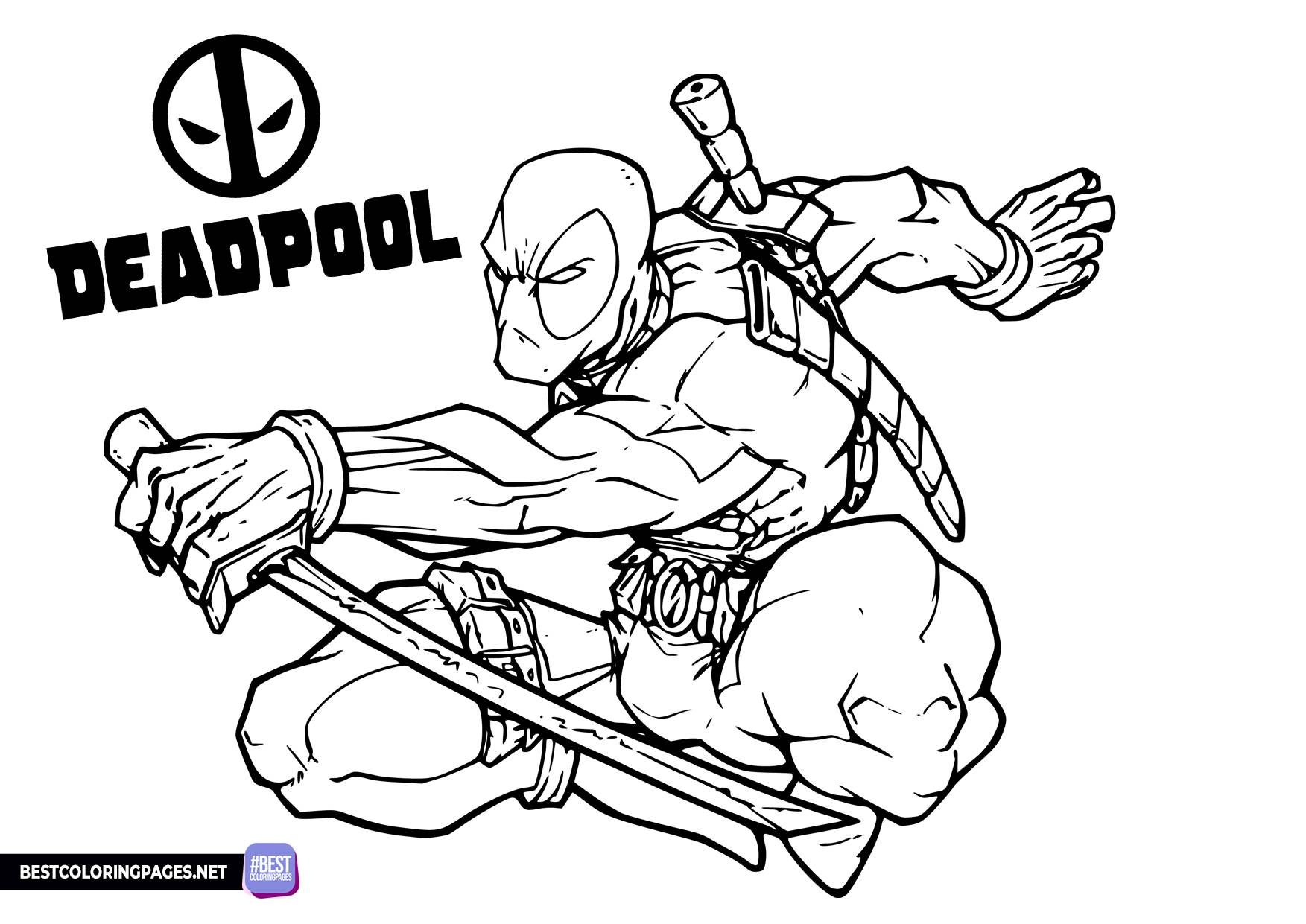 Deadpool coloring pages