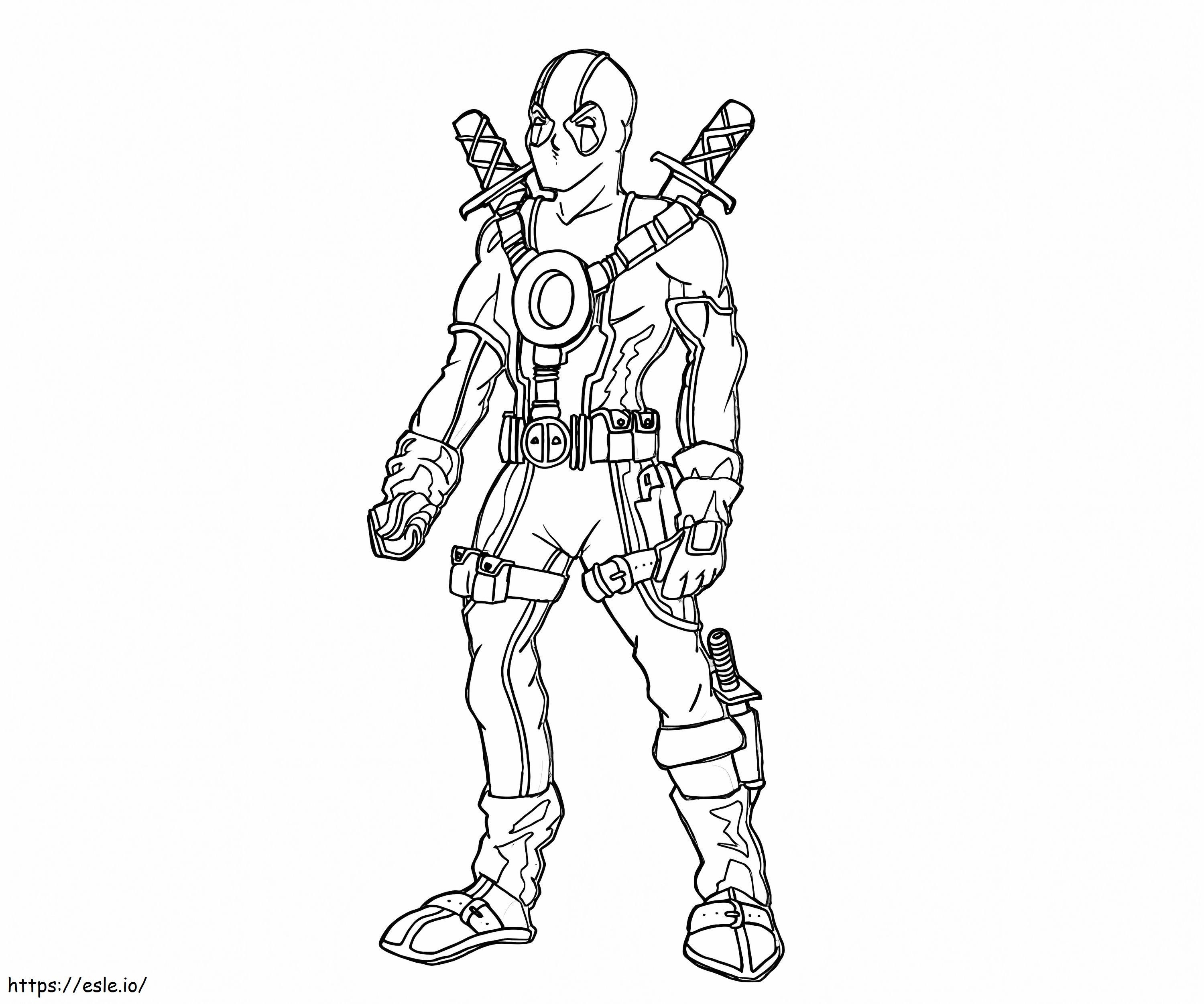 Deadpool printable coloring page