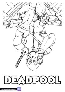 Printable deadpool illustration