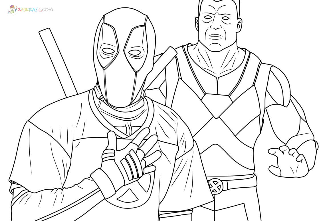 Deadpool coloring pages pictures free printable