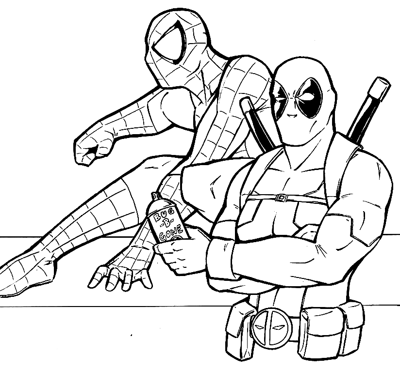 Deadpool coloring pages printable for free download