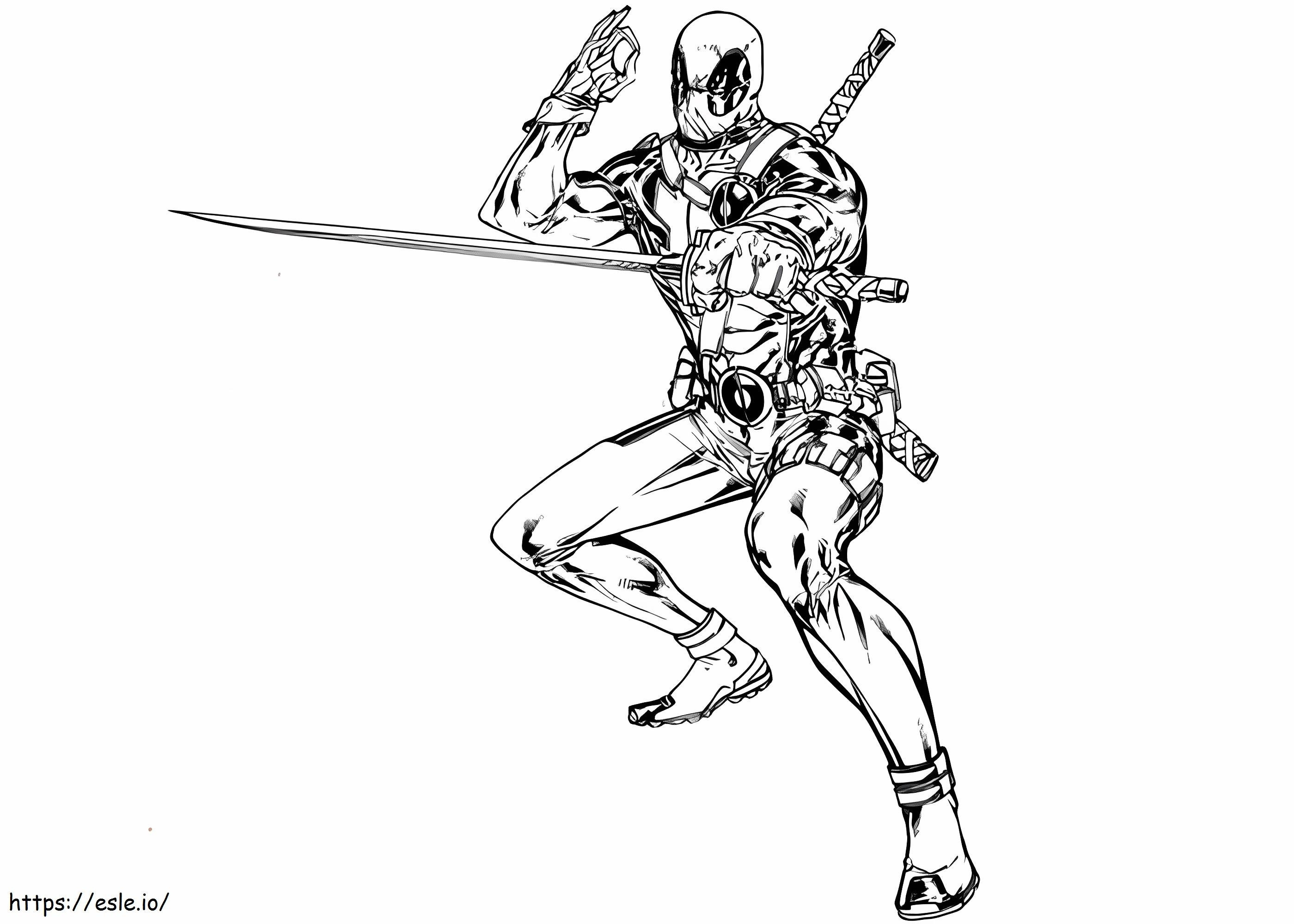 Bueno deadpool coloring page