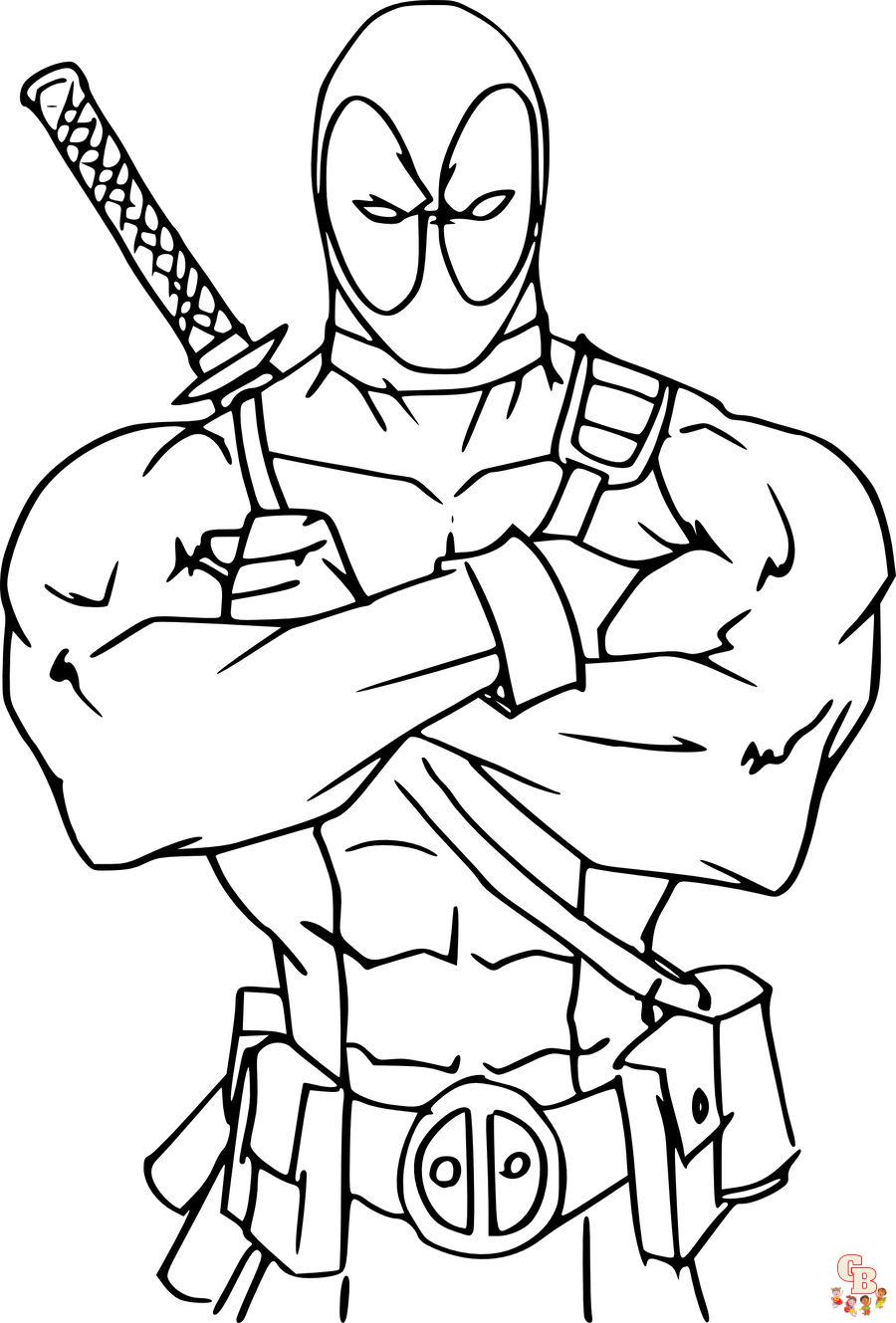 Deadpool coloring pages