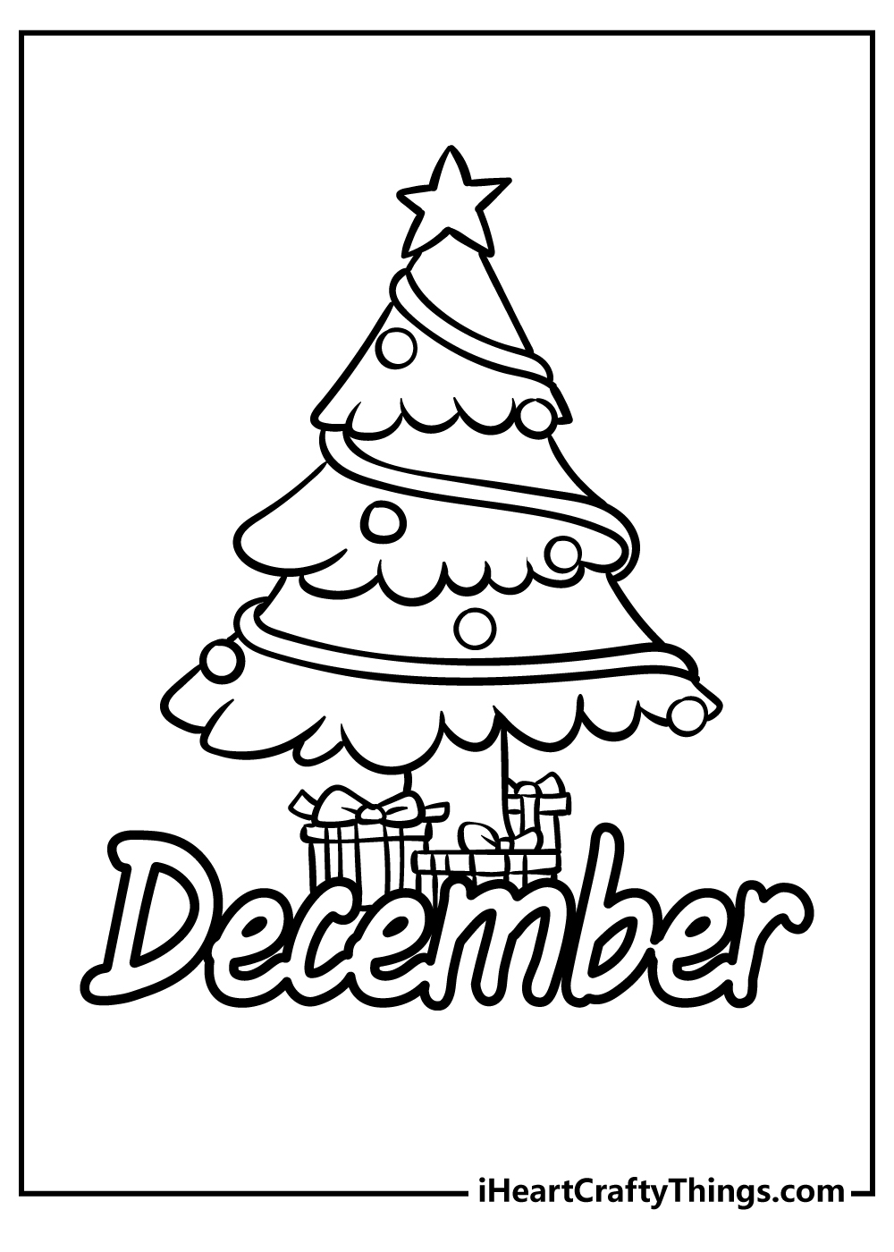 December coloring pages free printables