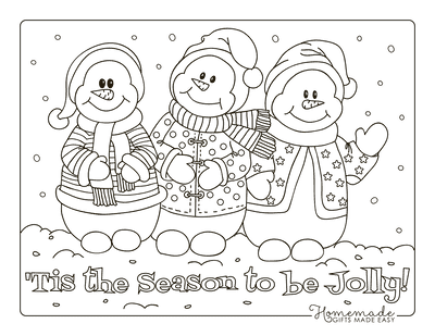 Free printable winter coloring pages for kids adults