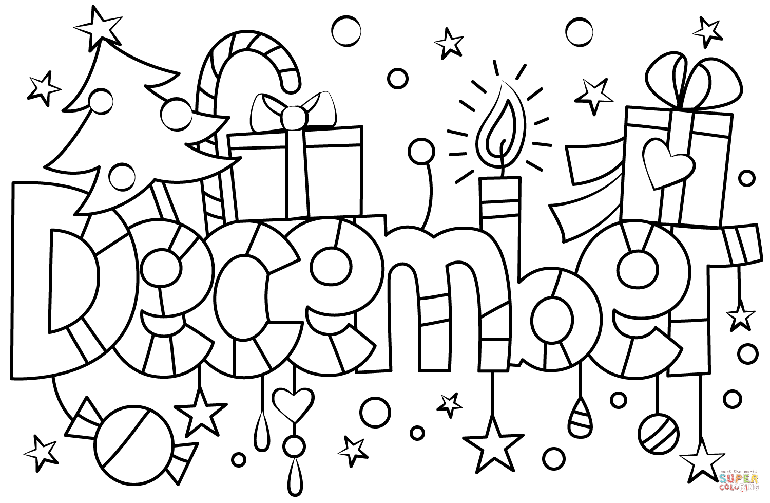 December coloring page free printable coloring pages free printable coloring pages preschool coloring pages christmas coloring pages