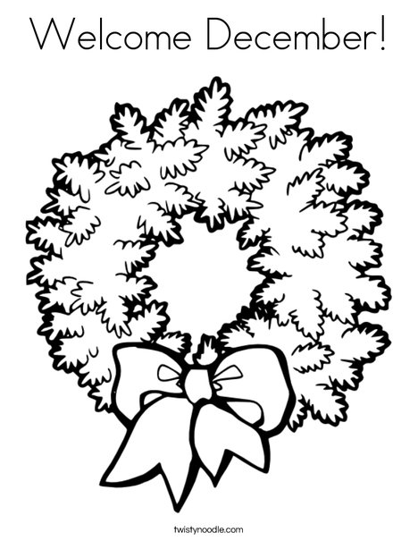 Wele december coloring page