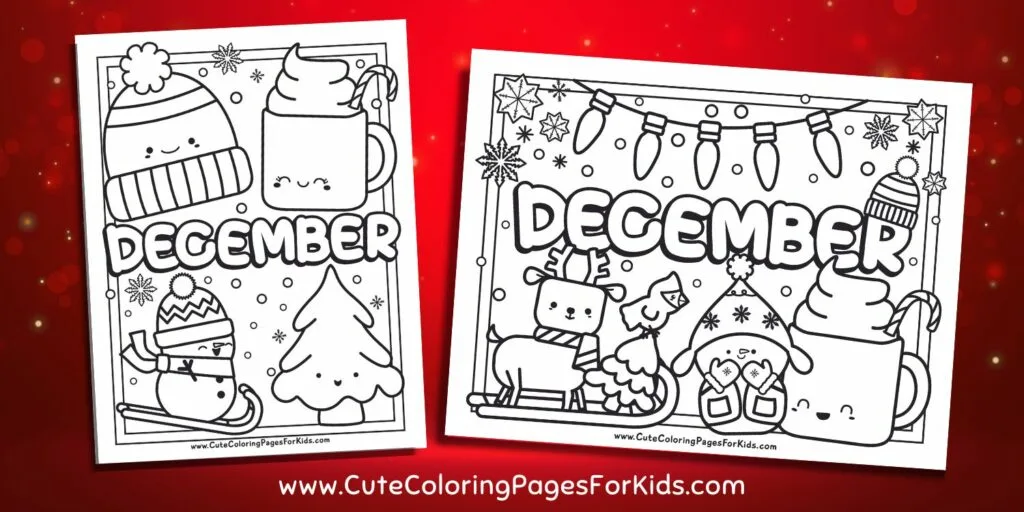 December coloring pages free printable coloring sheets