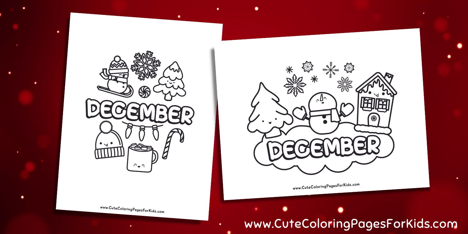 December coloring pages free printable coloring sheets