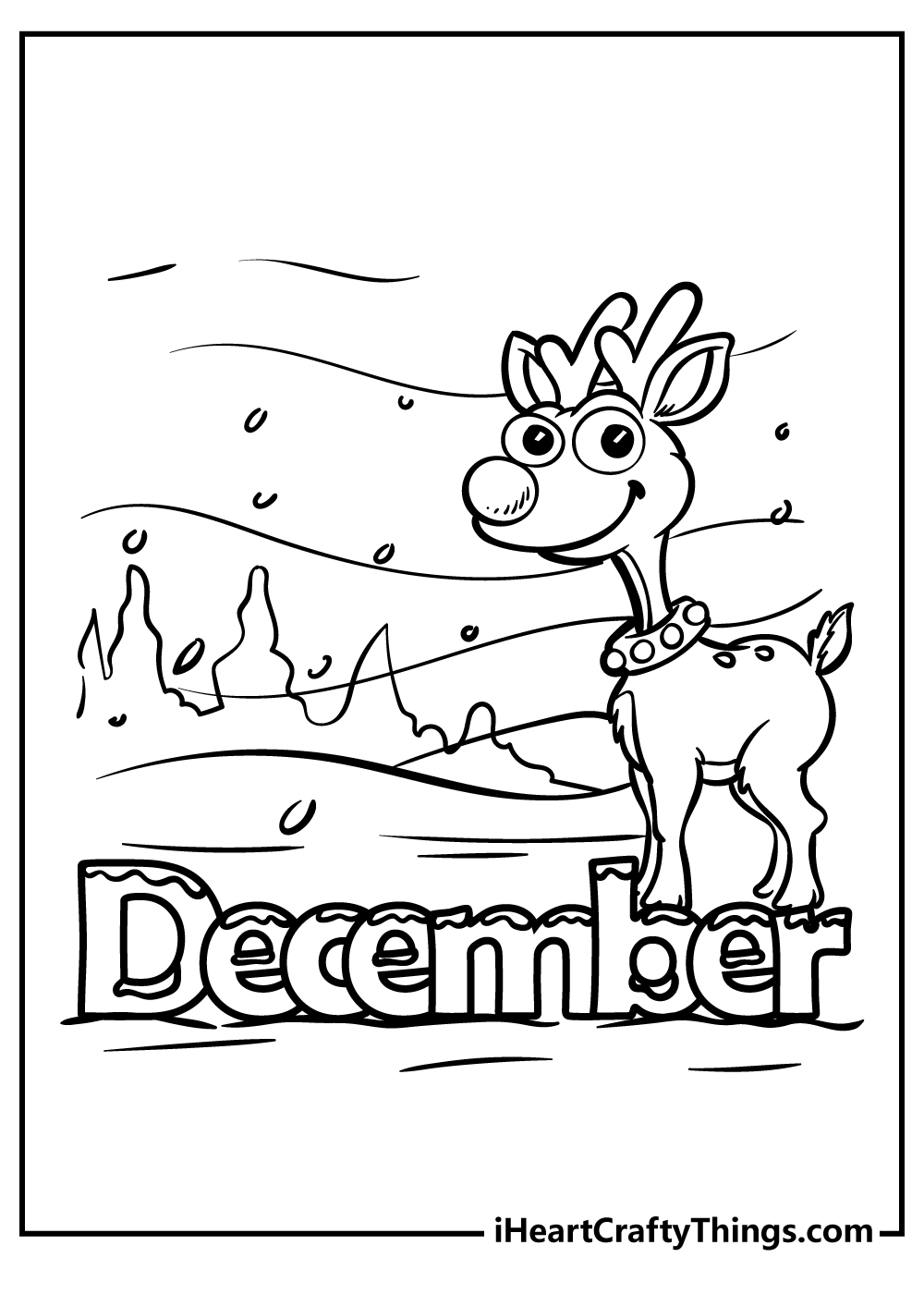 December coloring pages free printables