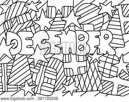 December coloring vector photo free trial bigstock