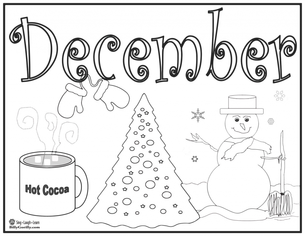 Winter holiday coloring pages for kids sing laugh learn