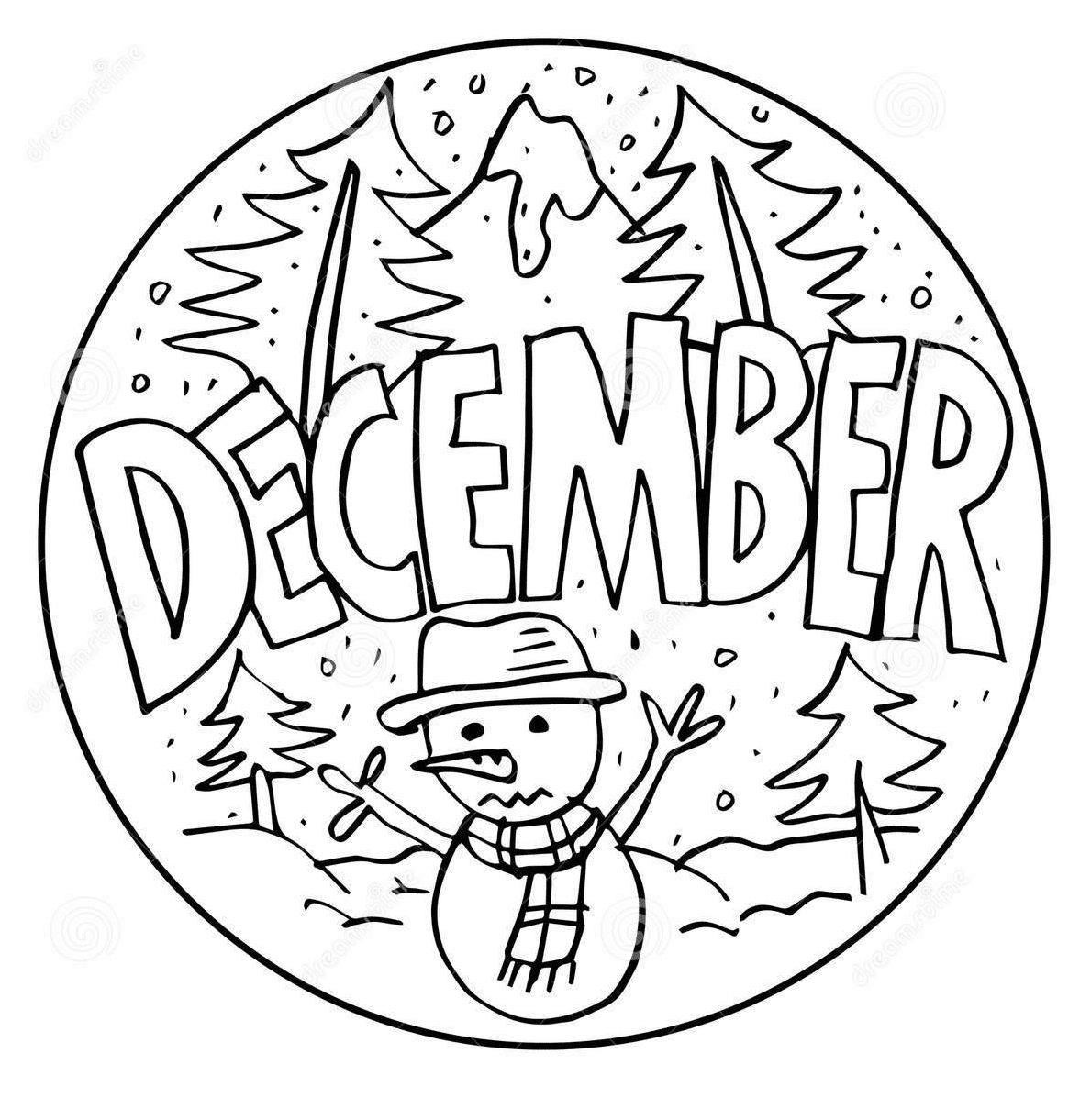 December coloring pages printable for free download