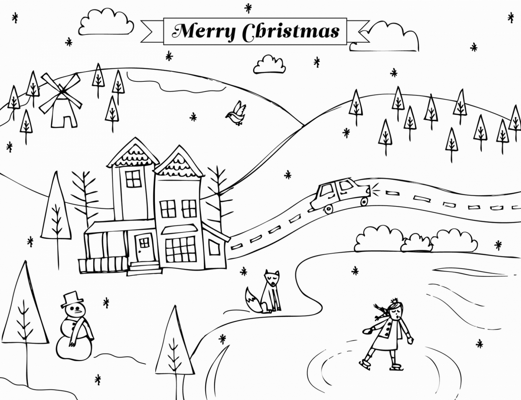 December coloring pages