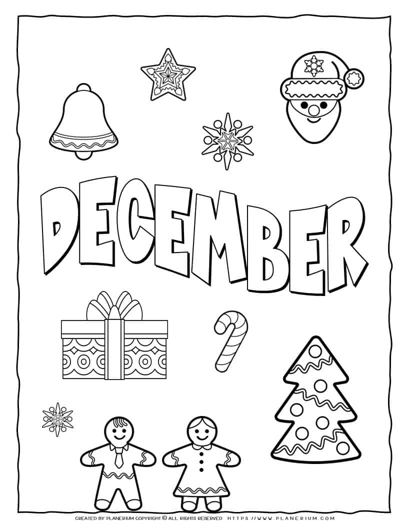 December coloring page