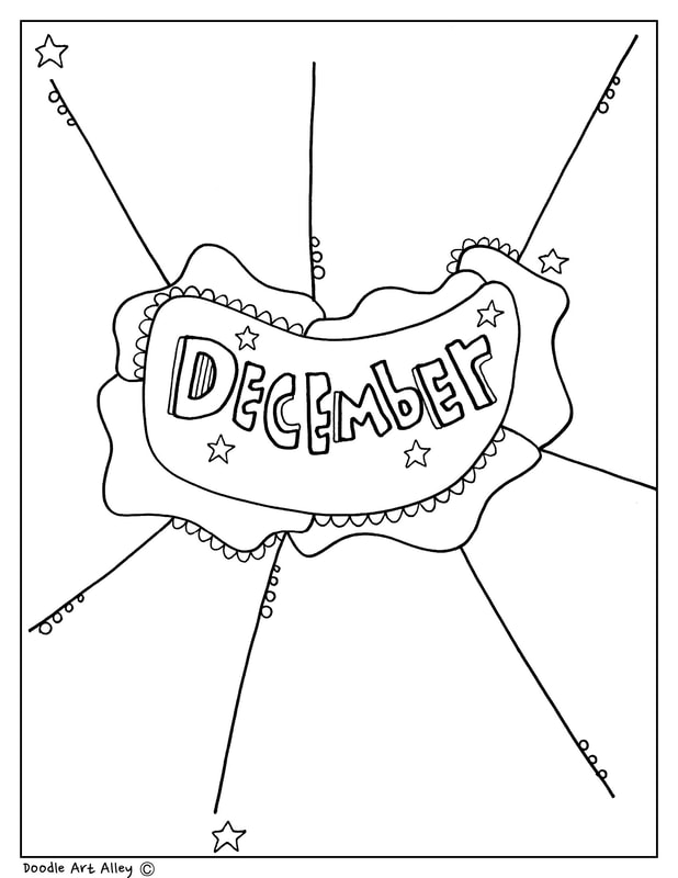 December coloring pages