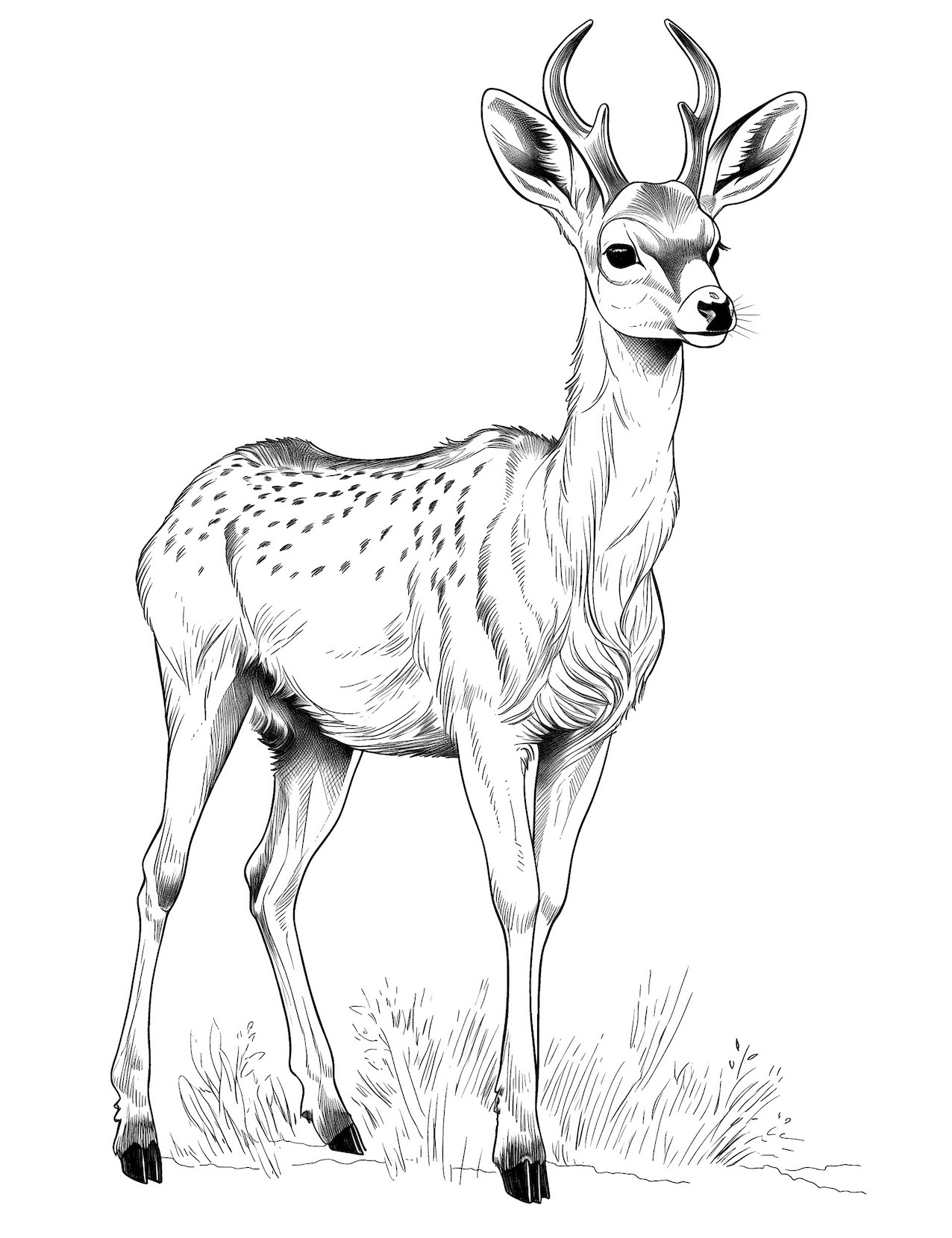 Enchanting deer coloring pages for kids and adults